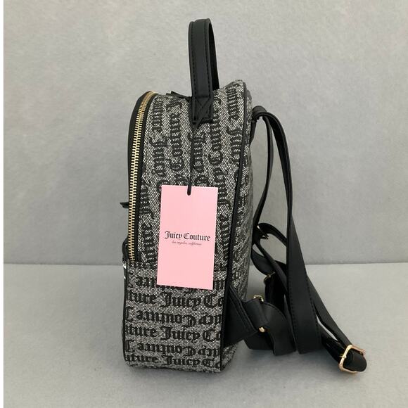 JUICY COUTURE ROSIE PULL OUT BACKPACK WITH POUCH BLACK/BEIGE - Picture 4 of 6